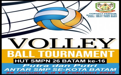 TURNAMEN BOLA VOLLEY DAN SOLO VOCAL DALAM RANGKA HUT SMPN 26