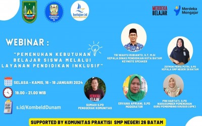 Webinar Pemenuhan Kebutuhan Siswa Melalui Layanan Pendidikan Inklusif
